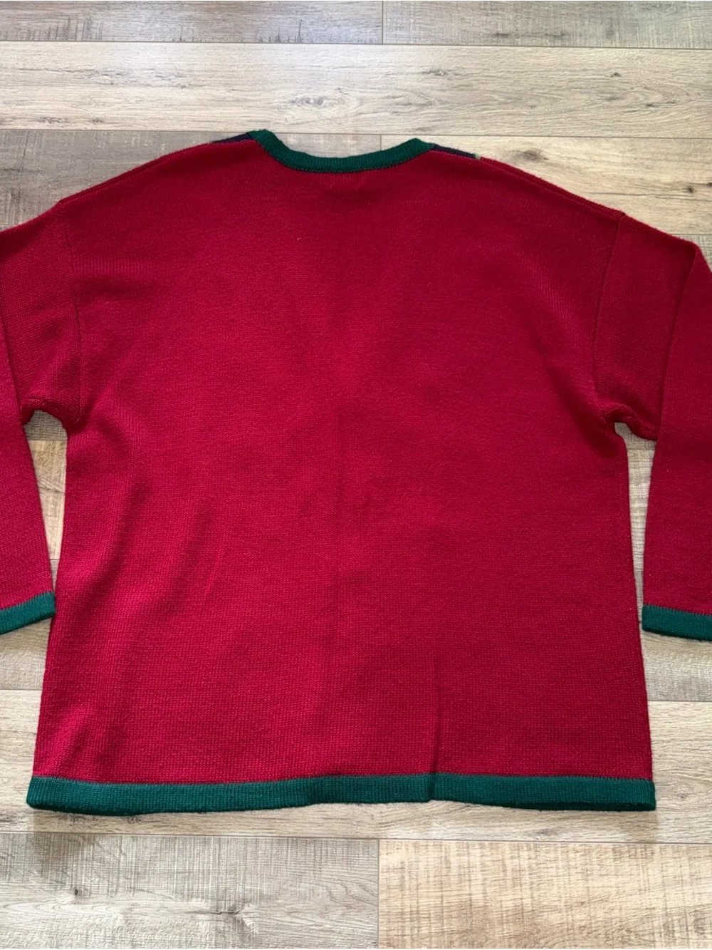 Koret 1X Red Embroidered V-Neck Cardigan Sweater